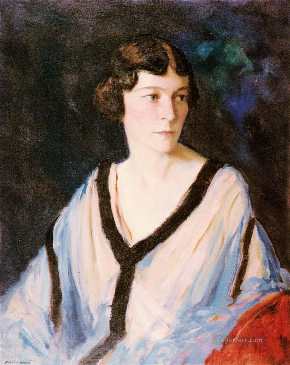 Portrait of Mrs Edward H Bennett Ashcan School Robert Henri Oil Paintings